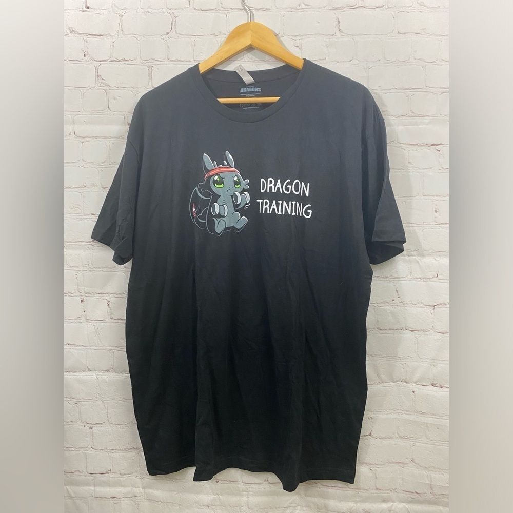 Dragons T-Shirt Mens Size XL Black Dragon Training Graphic by tee-turtle